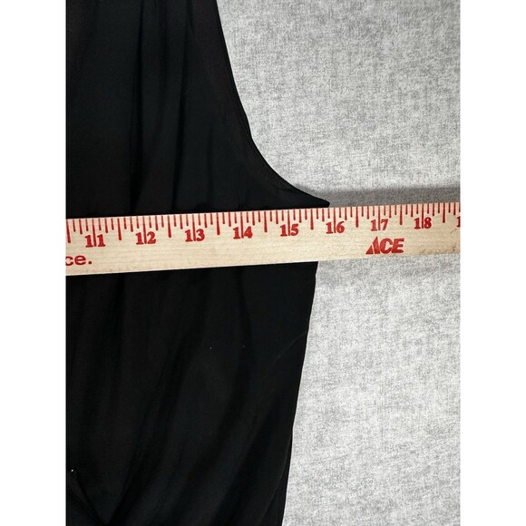 White House Black Market Faux Wrap Black Romper  Size 0 - Picture 3 of 8